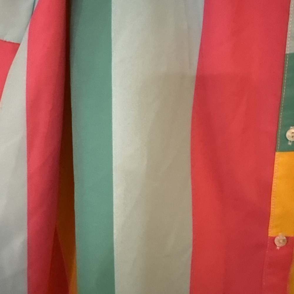 Fantastic Fawn Rainbow Sherbet Stripe Baby Doll Dress Medium Boutique Shirtdress - Picture 4 of 10